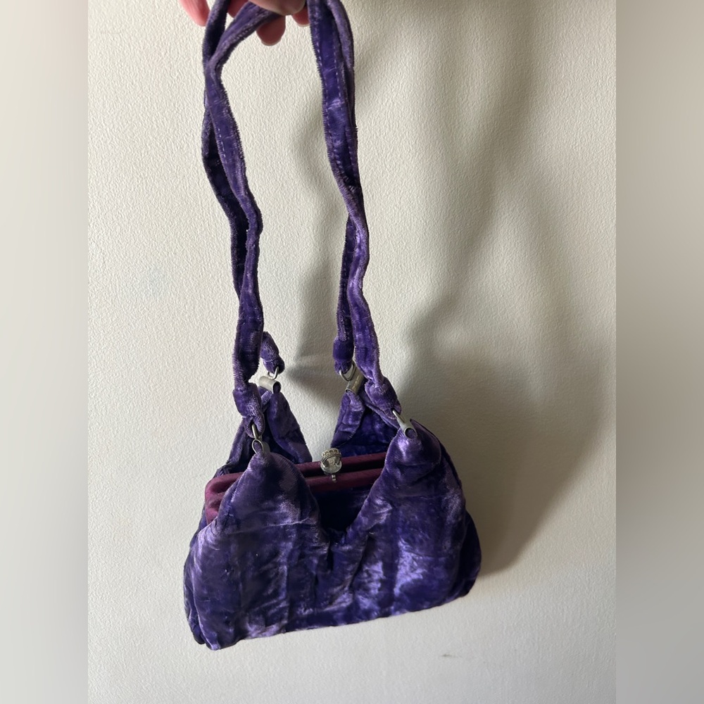 Elegant Purple Velvet Women's Bag